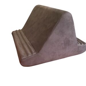 Gray Suede Tablet Pillow Stand